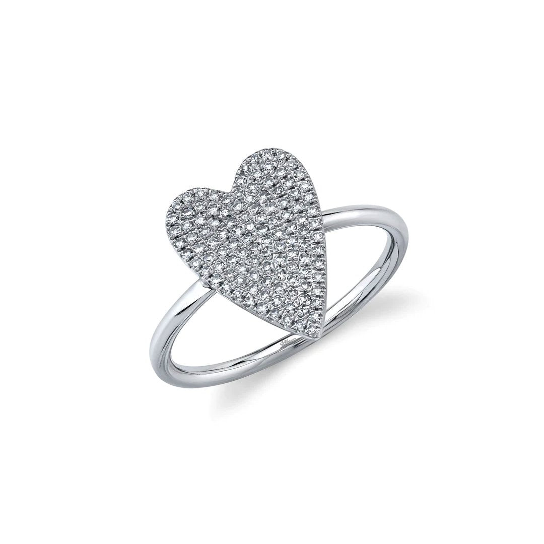0.26 ctw Diamond Pave Heart Ring