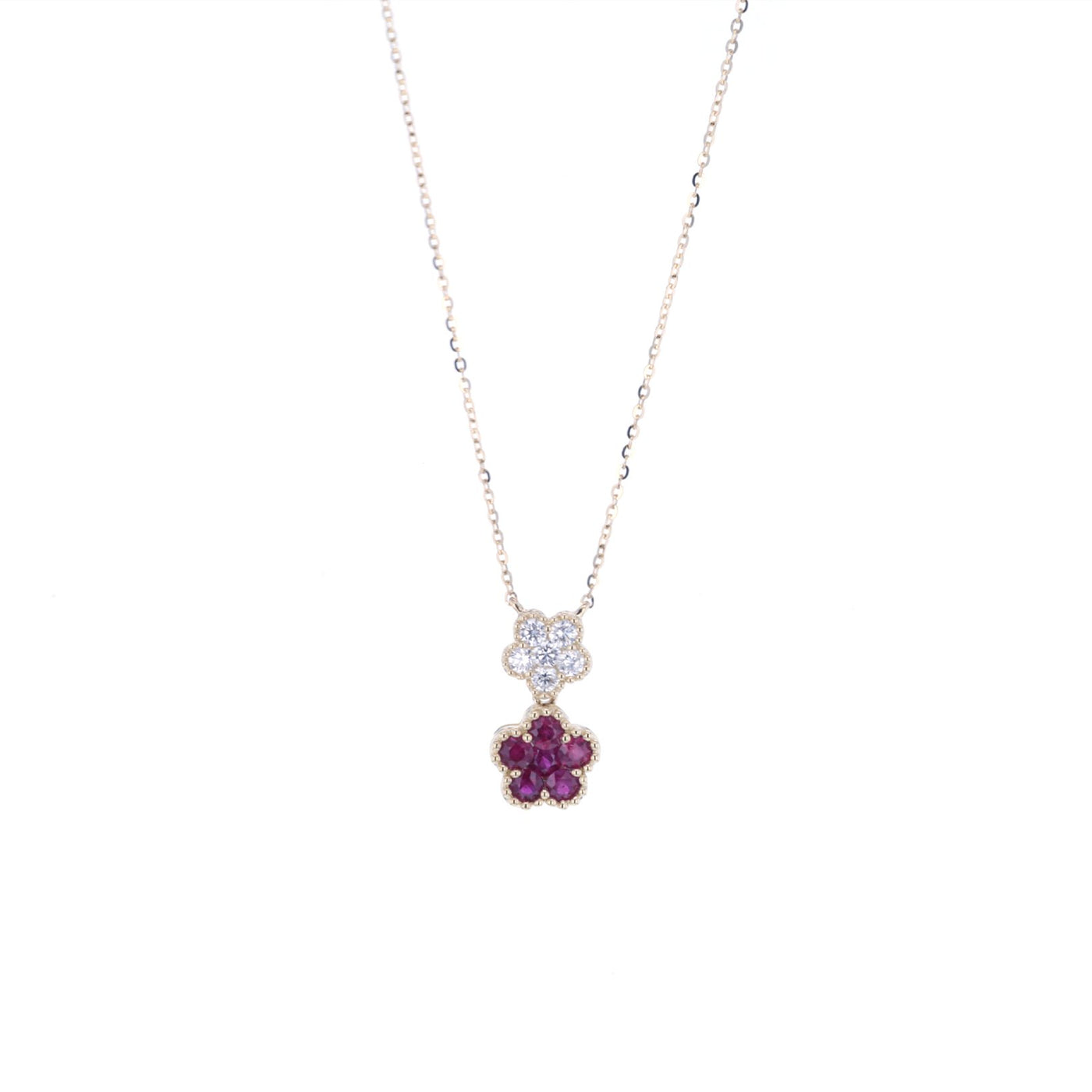 Ruby & Diamond Pendant Necklace