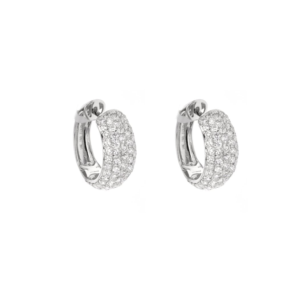 2.98 ctw Diamond Pave Huggie Earrings