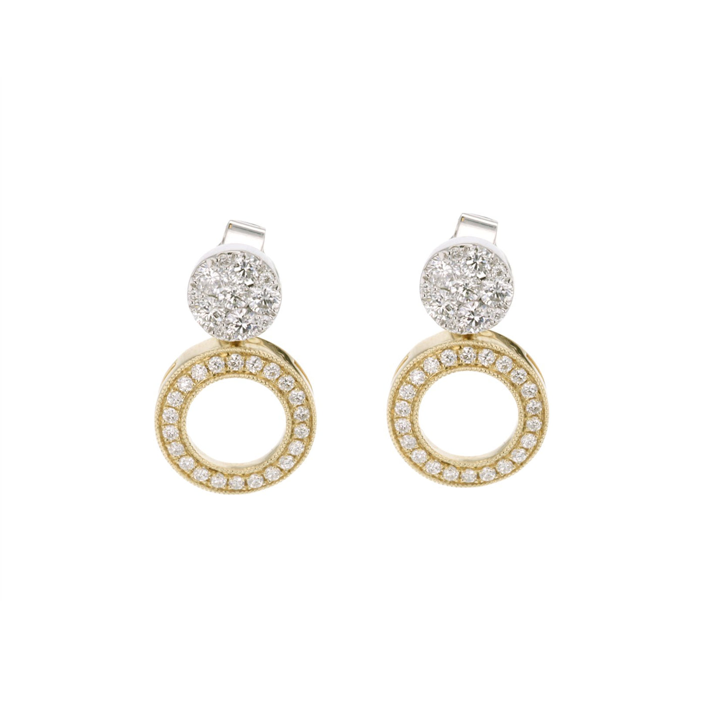 1.02 ctw Diamond 2-Way Halo Earrings