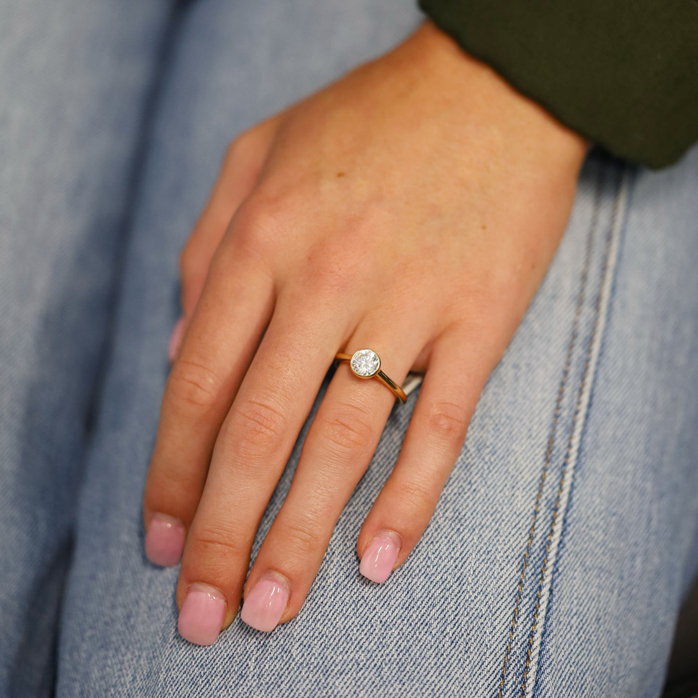 Bezel Solitaire Engagement Ring