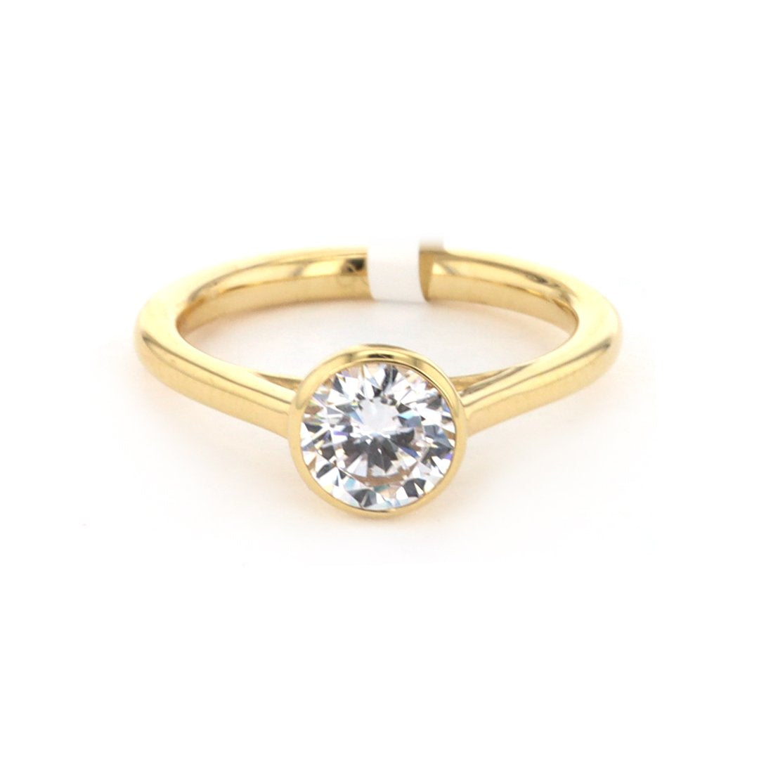 Bezel Solitaire Engagement Ring