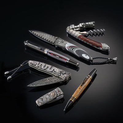 Damascus Pocket Knife