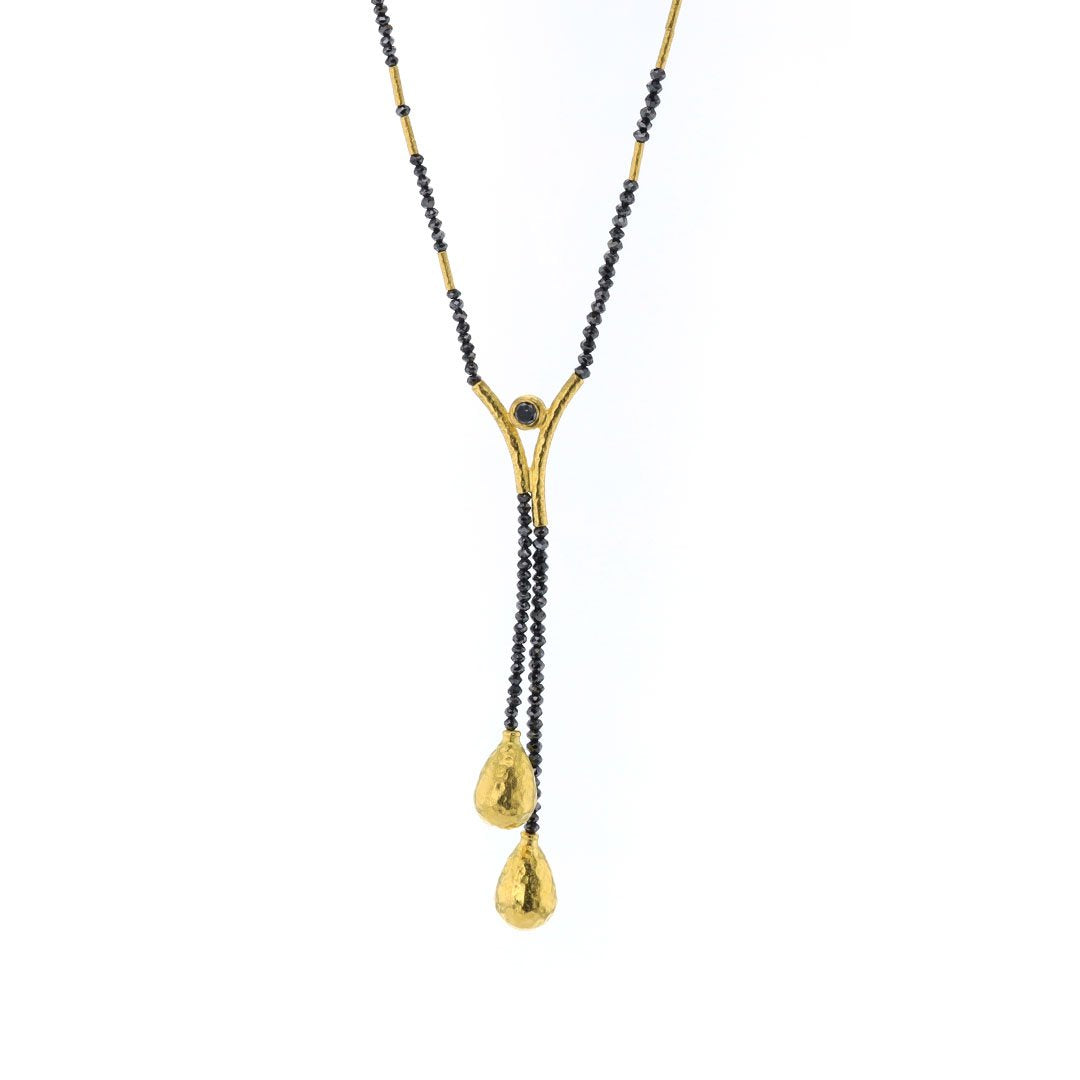 Black Diamond Bead Necklace