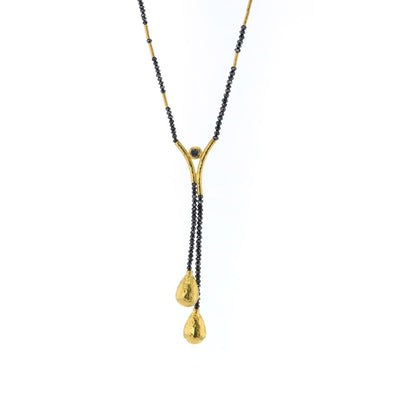 Black Diamond Bead Necklace