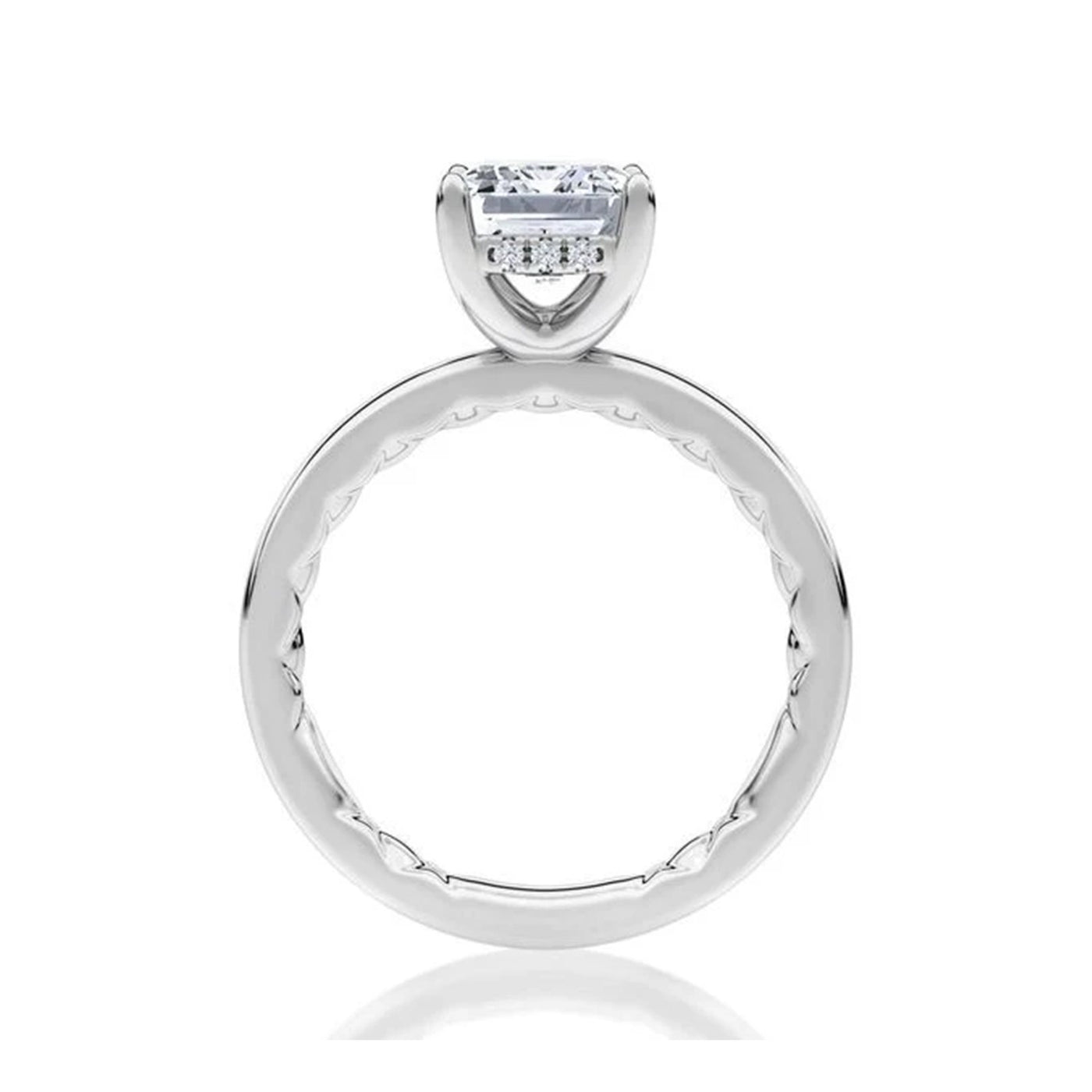 0.07 ctw Diamond Hidden Halo Engagement Ring
