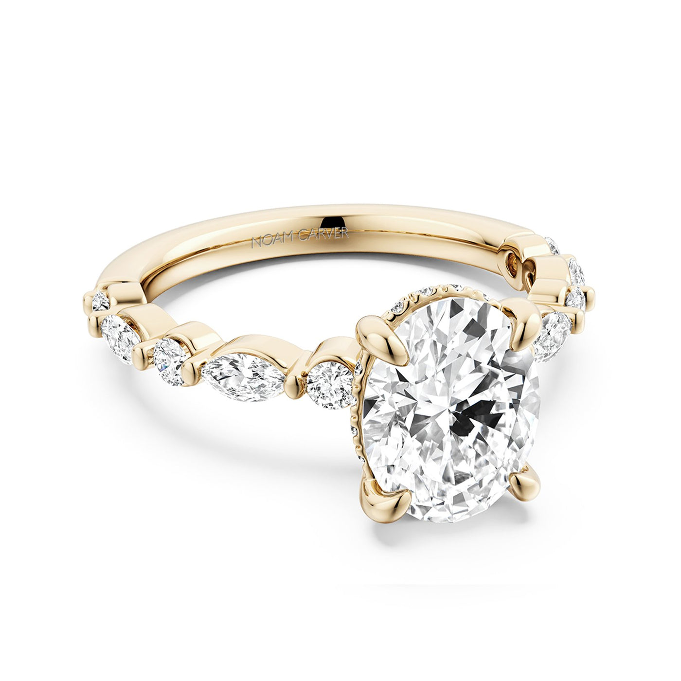 0.28 ctw Diamond Hidden Halo Engagement Ring
