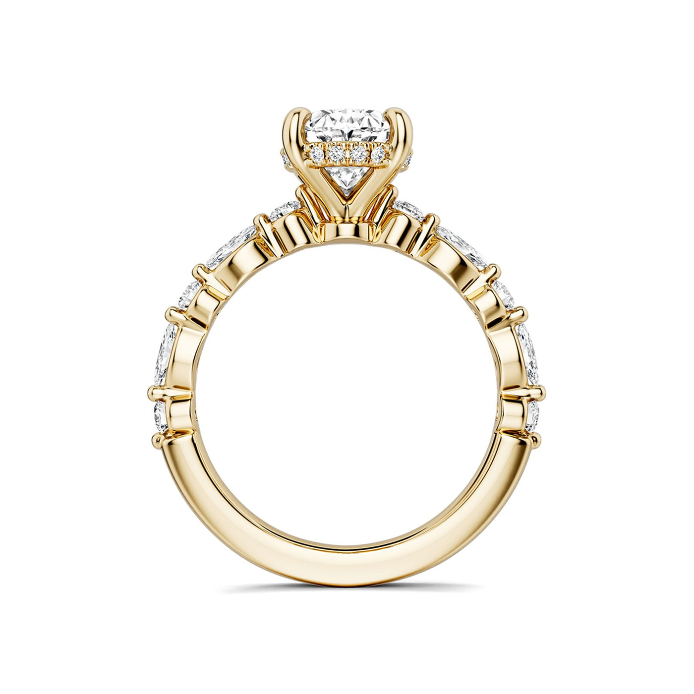 0.28 ctw Diamond Hidden Halo Engagement Ring