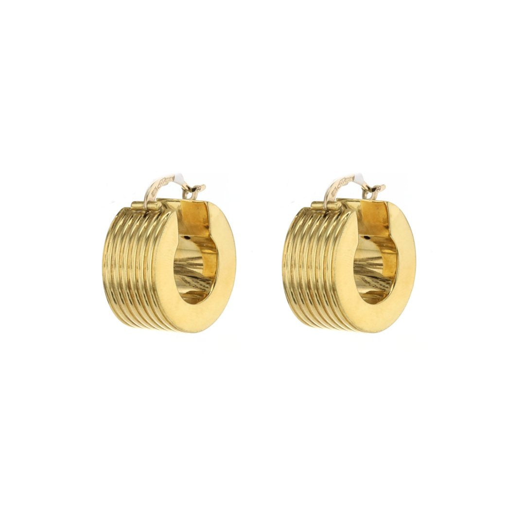 Italian Wide Hoop Earrings