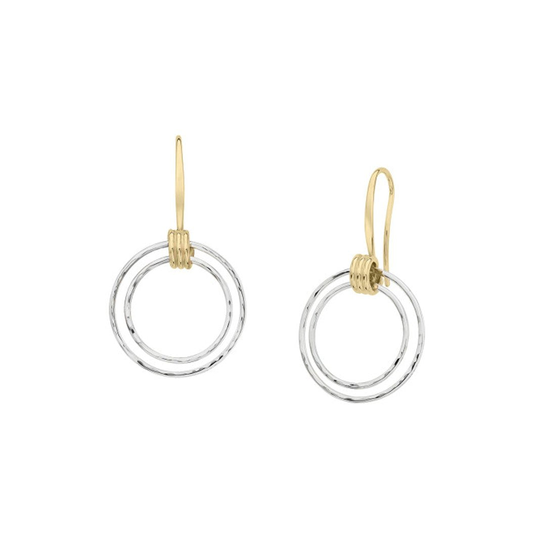 "Harmony" Drop Gold & Silver Earrings