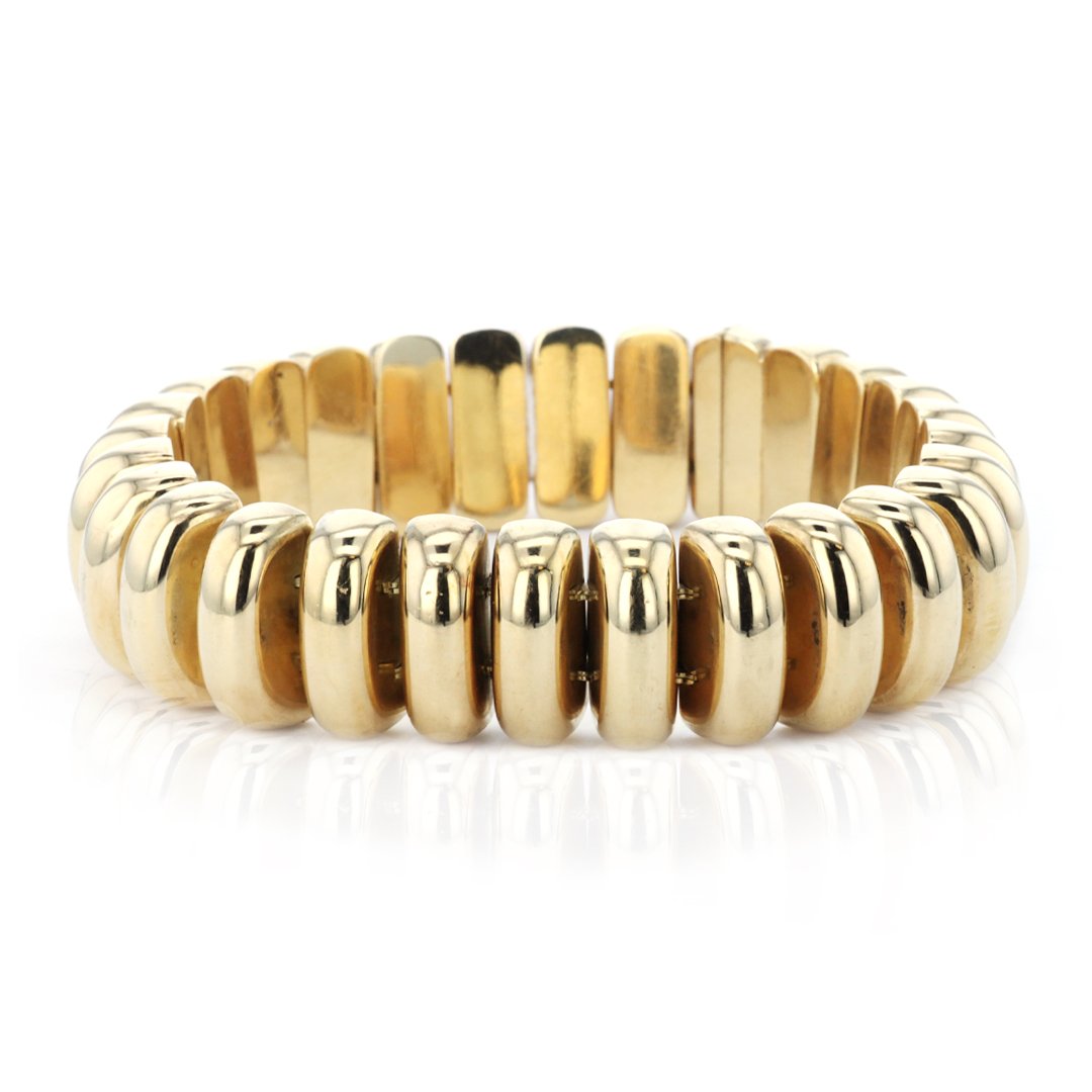 Wide Caterpillar Link Bracelet