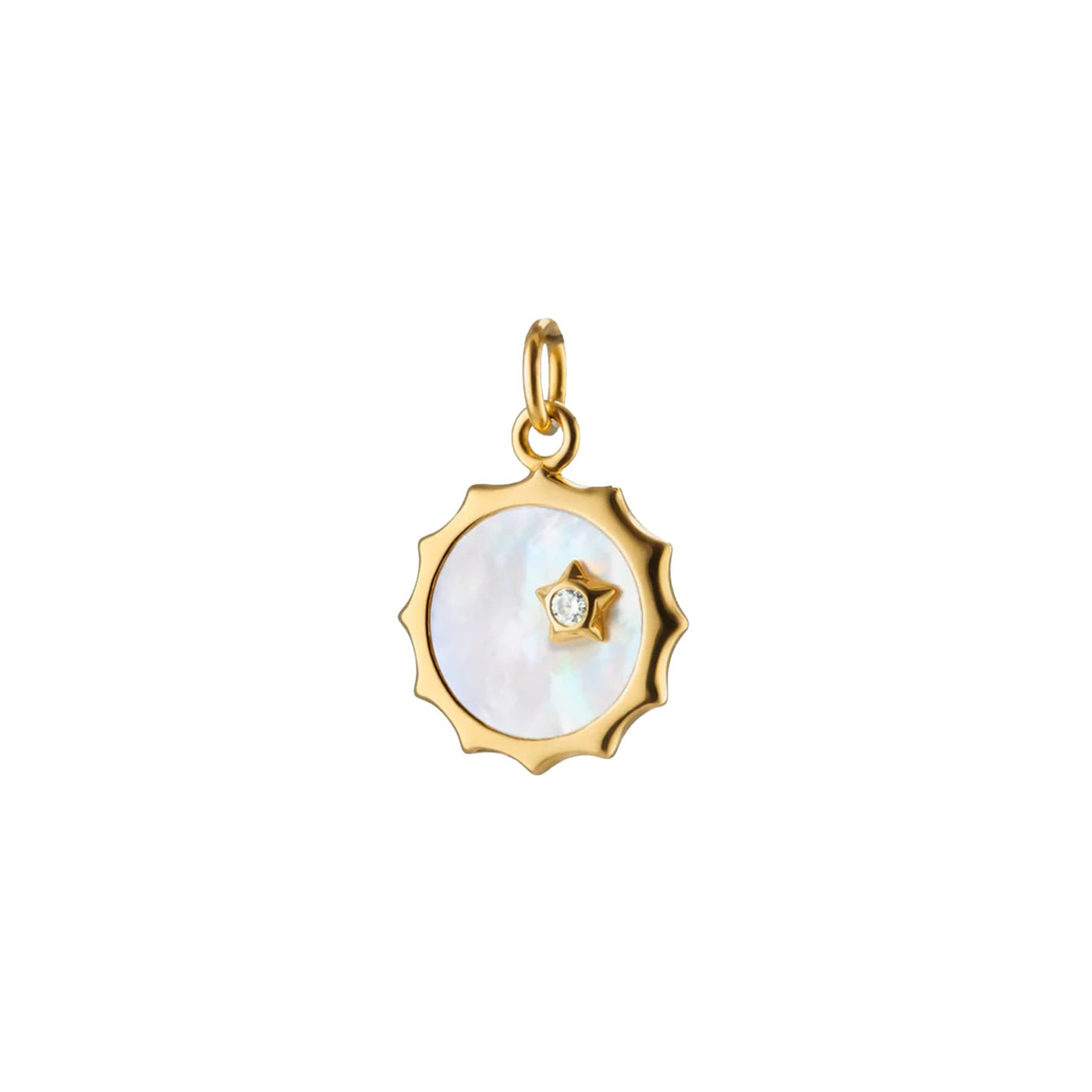 Diamond & Mother of Pearl Charm Pendant