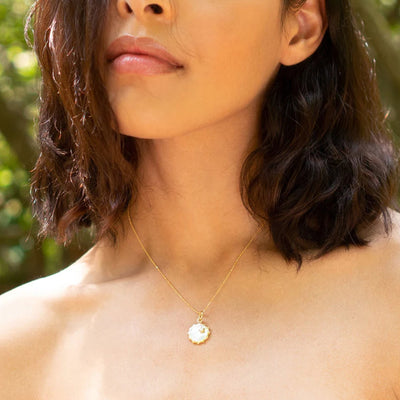 Diamond & Mother of Pearl Charm Pendant