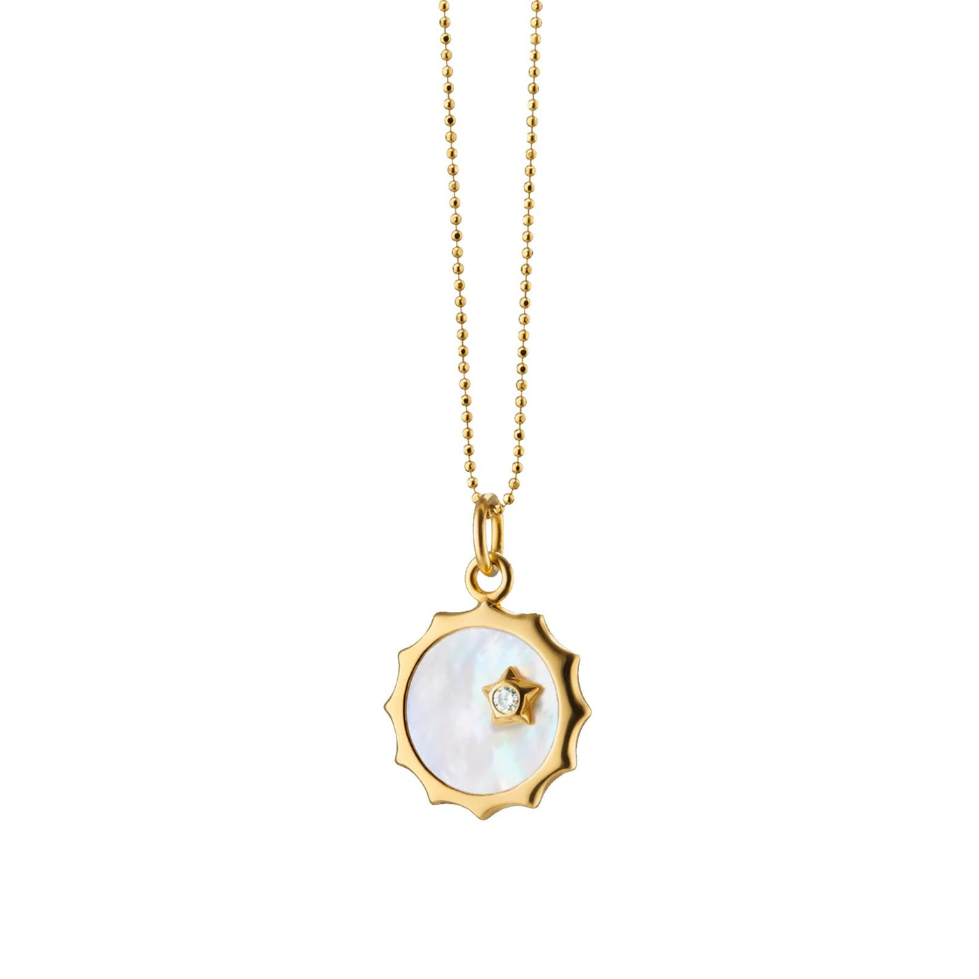 Diamond & Mother of Pearl Charm Pendant