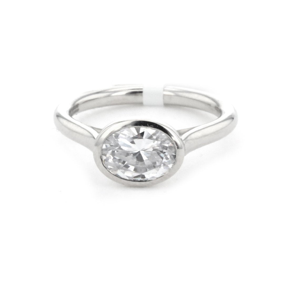 Bezel Solitaire Engagement Ring