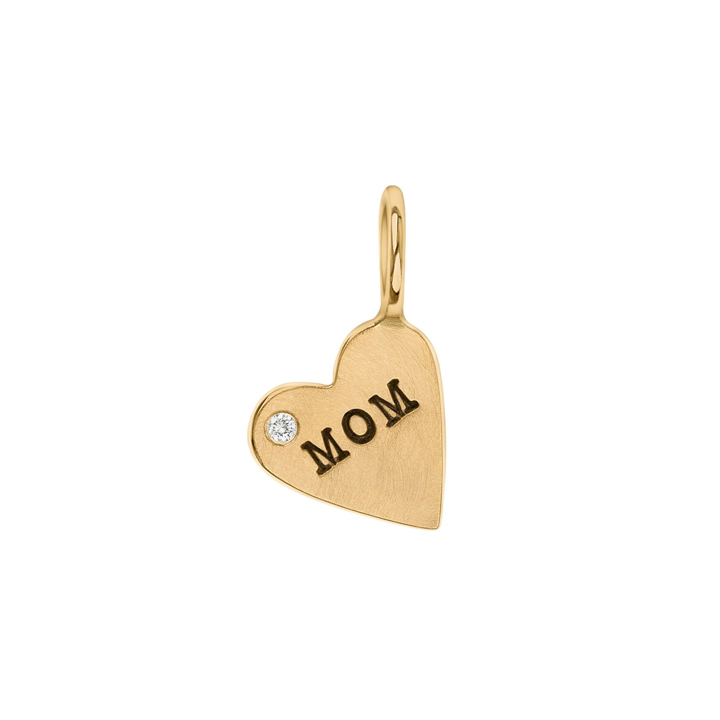 Diamond Heart "Mom" Pendant