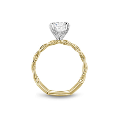 0.08 ctw Diamond Hidden Halo Engagement Ring