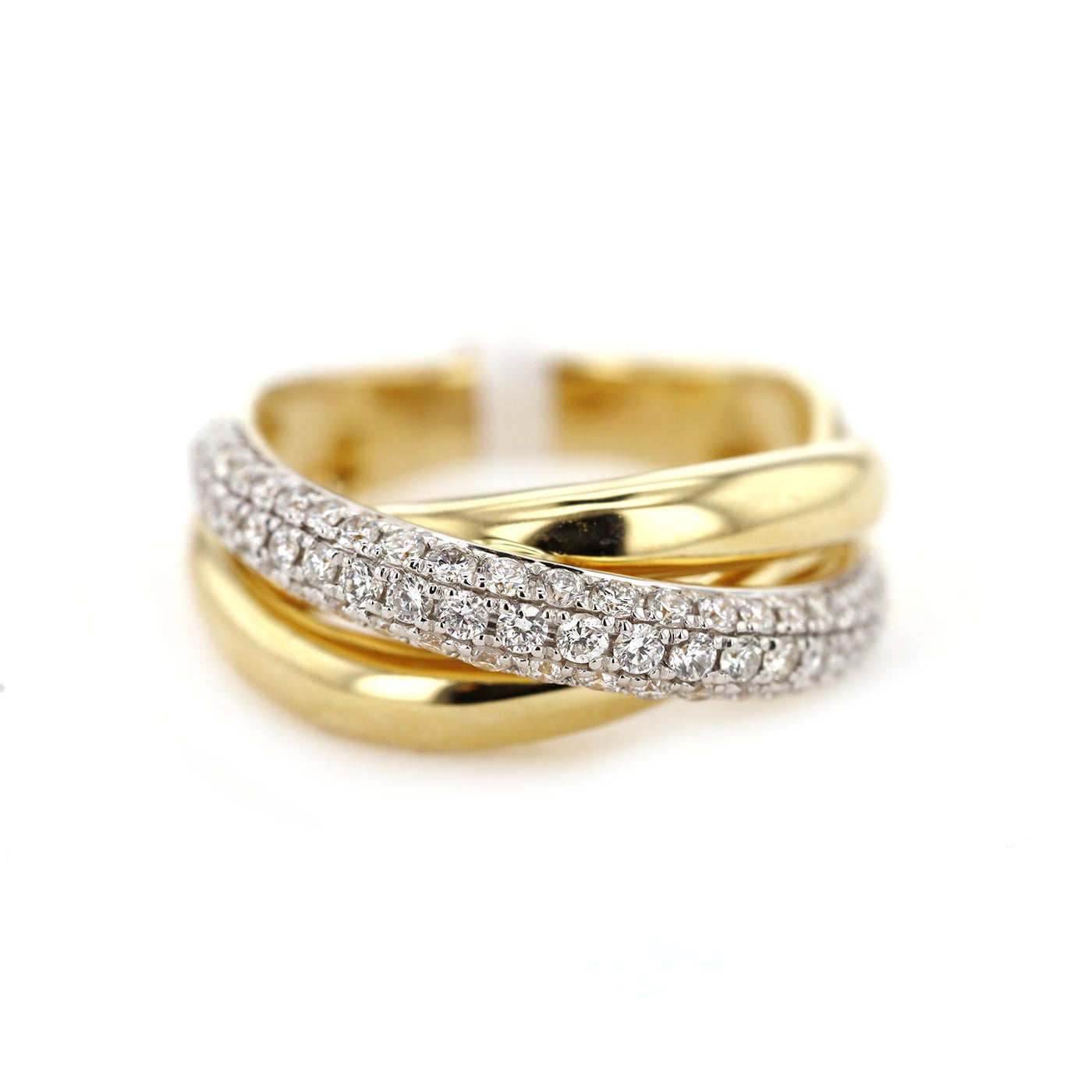 0.71ctw Diamond Cross Over Band