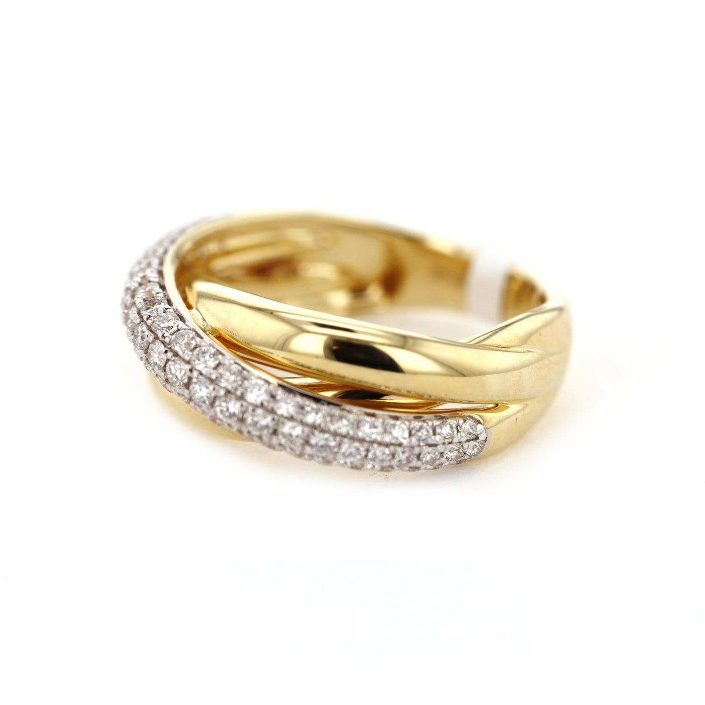 0.71ctw Diamond Cross Over Band