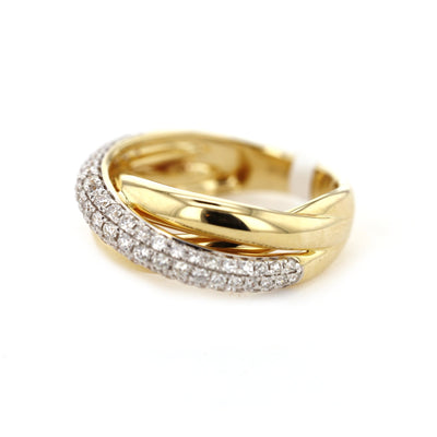 0.71ctw Diamond Cross Over Band
