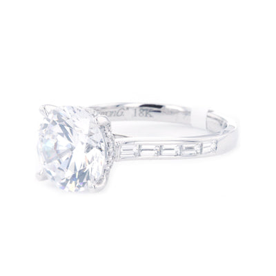 0.53 ctw Diamond Hidden Halo Engagement Ring