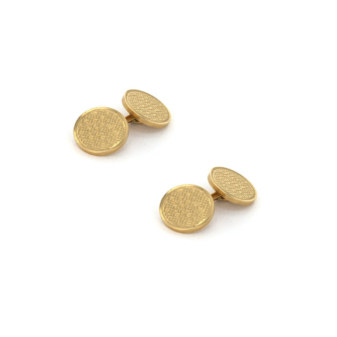 Textured Round Cufflinks