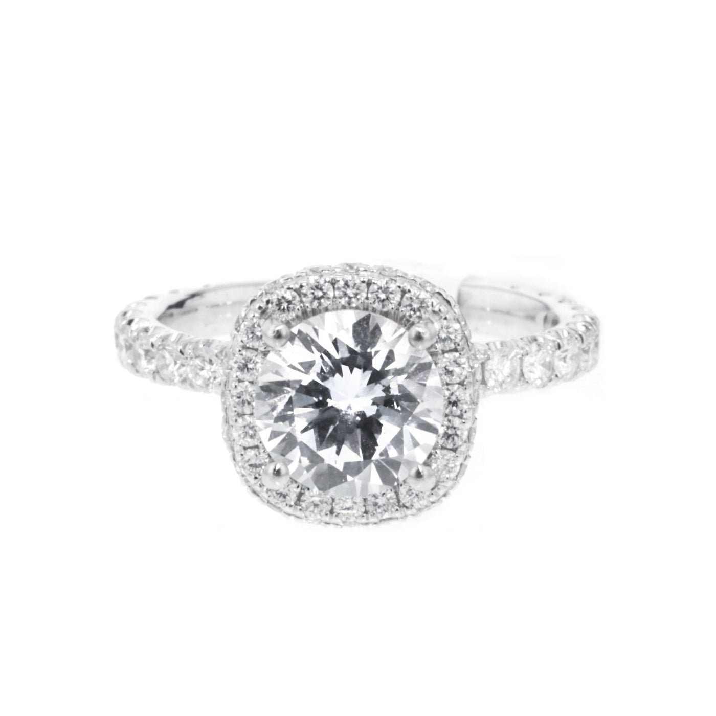 1.18 ctw Diamond Halo Engagement Ring
