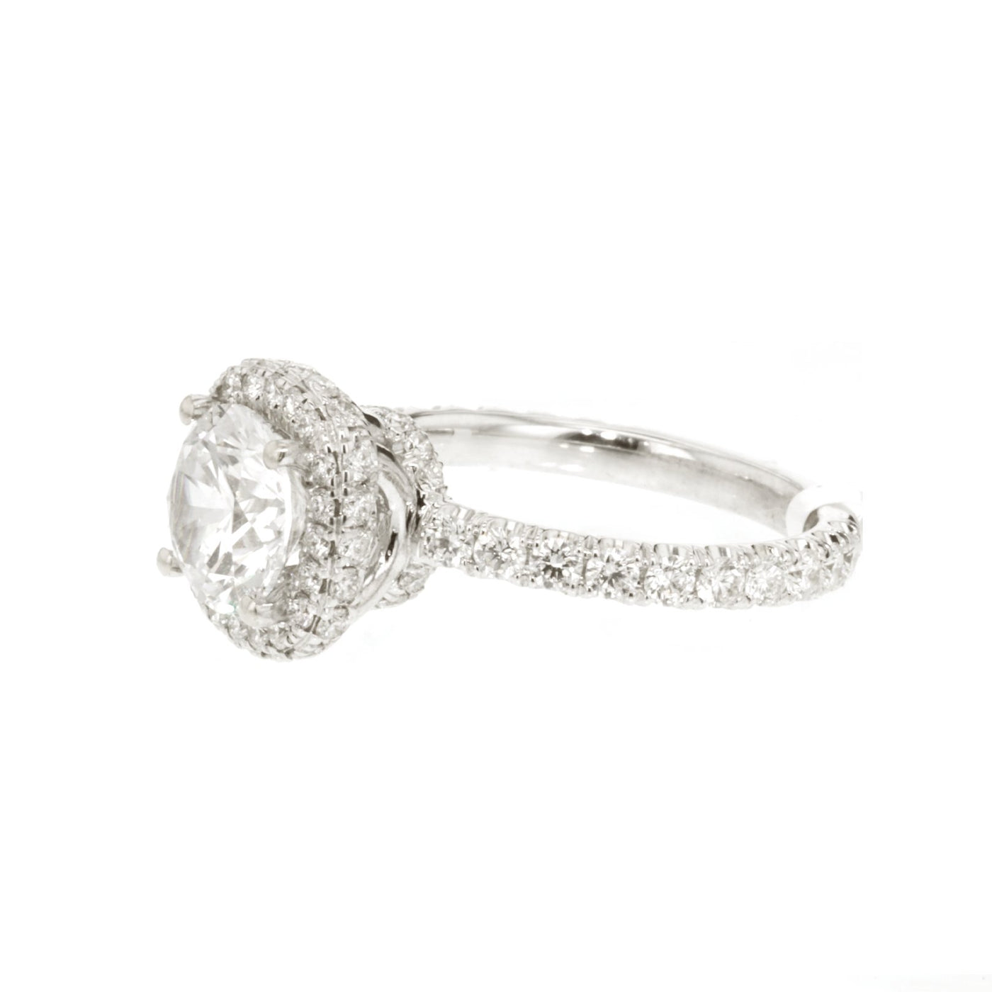 1.18 ctw Diamond Halo Engagement Ring