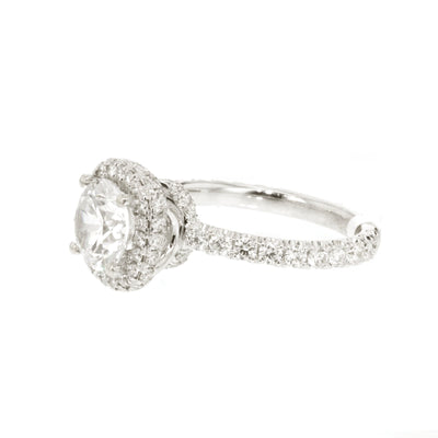 1.18 ctw Diamond Halo Engagement Ring