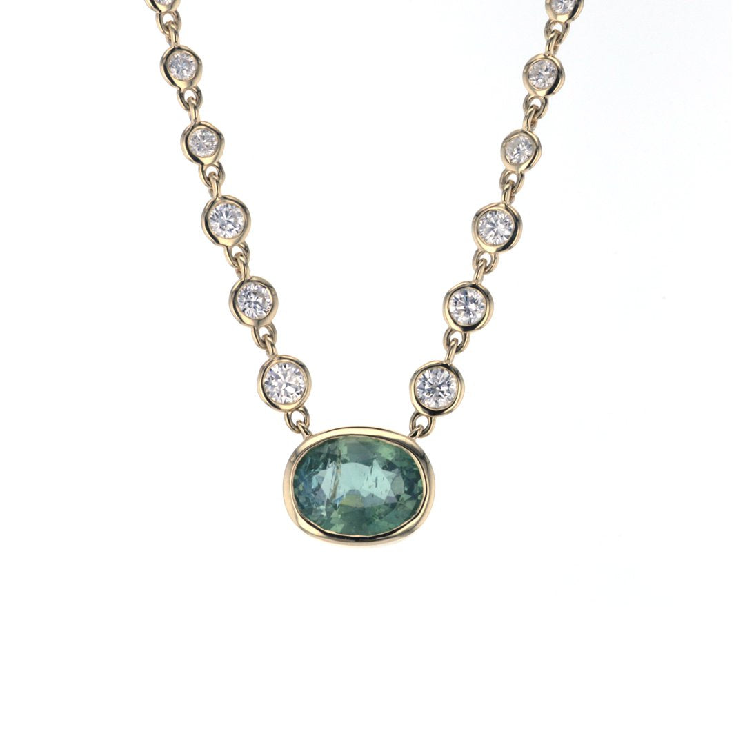 Zircon & Diamond Bubbles Necklace