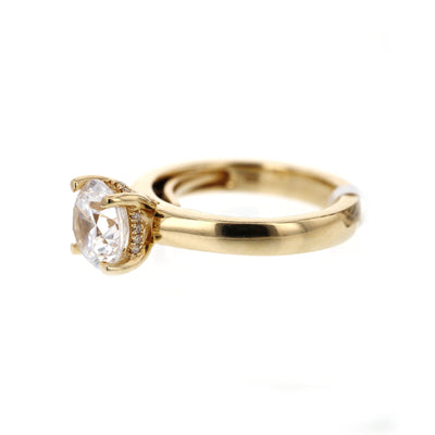 0.06 ctw Diamond Hidden Halo Engagement Ring