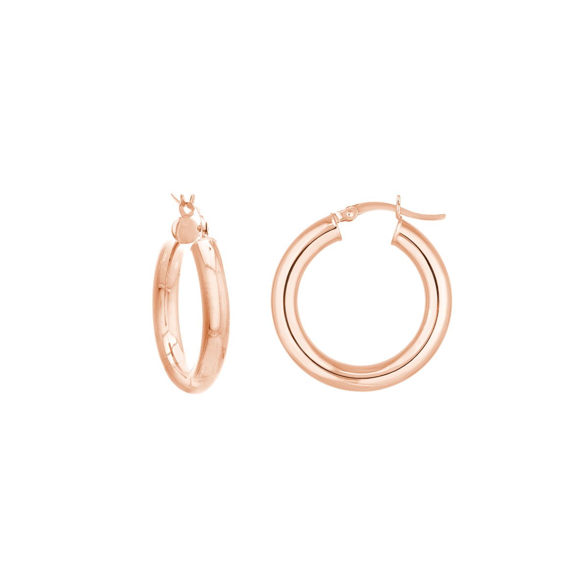 4x25MM Round Hoop Earrings