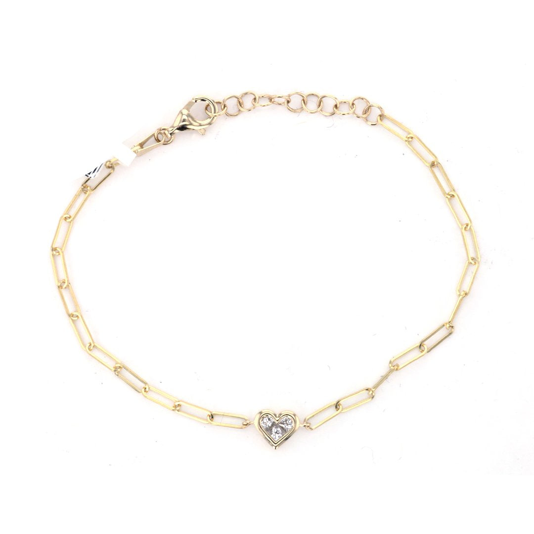0.14 ctw Diamond Heart Bracelet