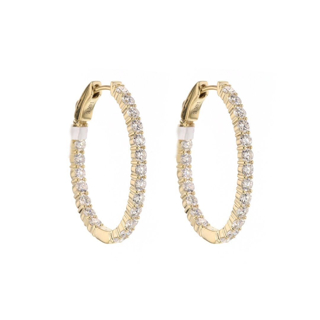 2.50 ctw Diamond Lab Grown Diamond Inside-Out Hoop Earrings