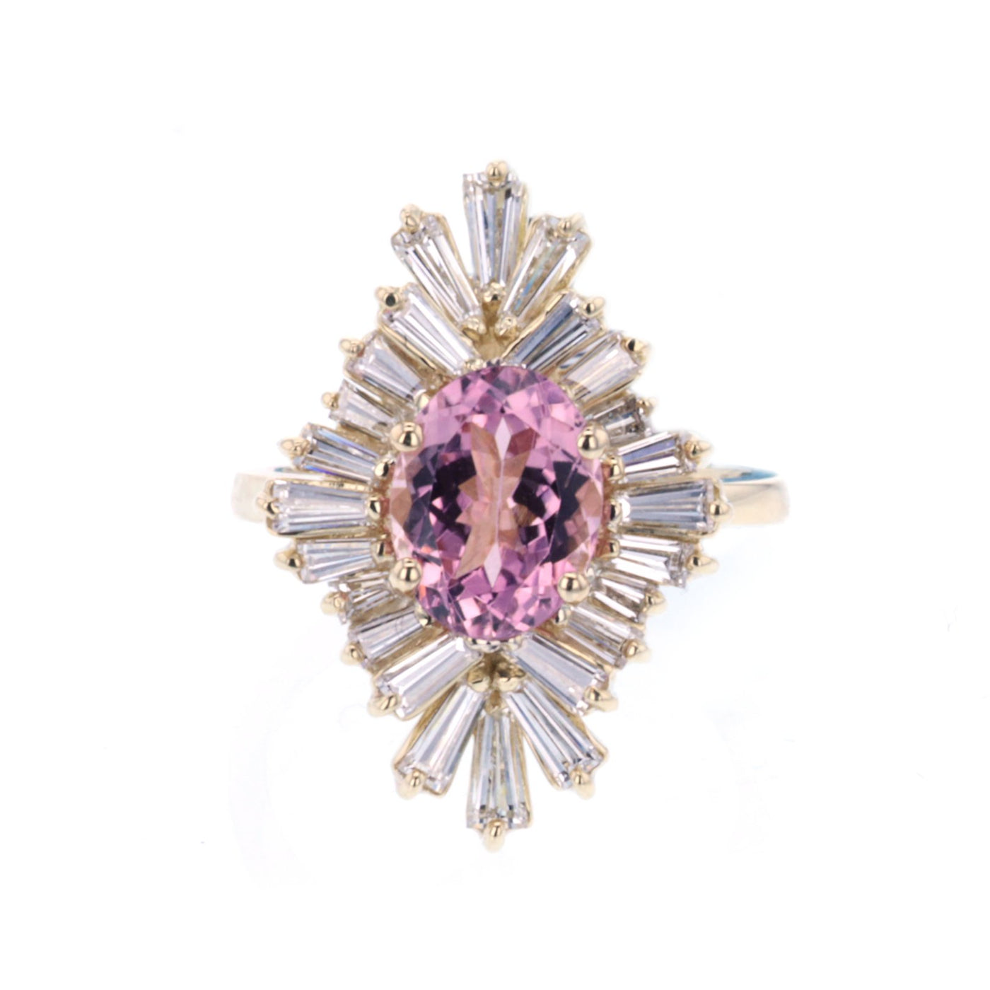Tourmaline & Diamond Navette Ring