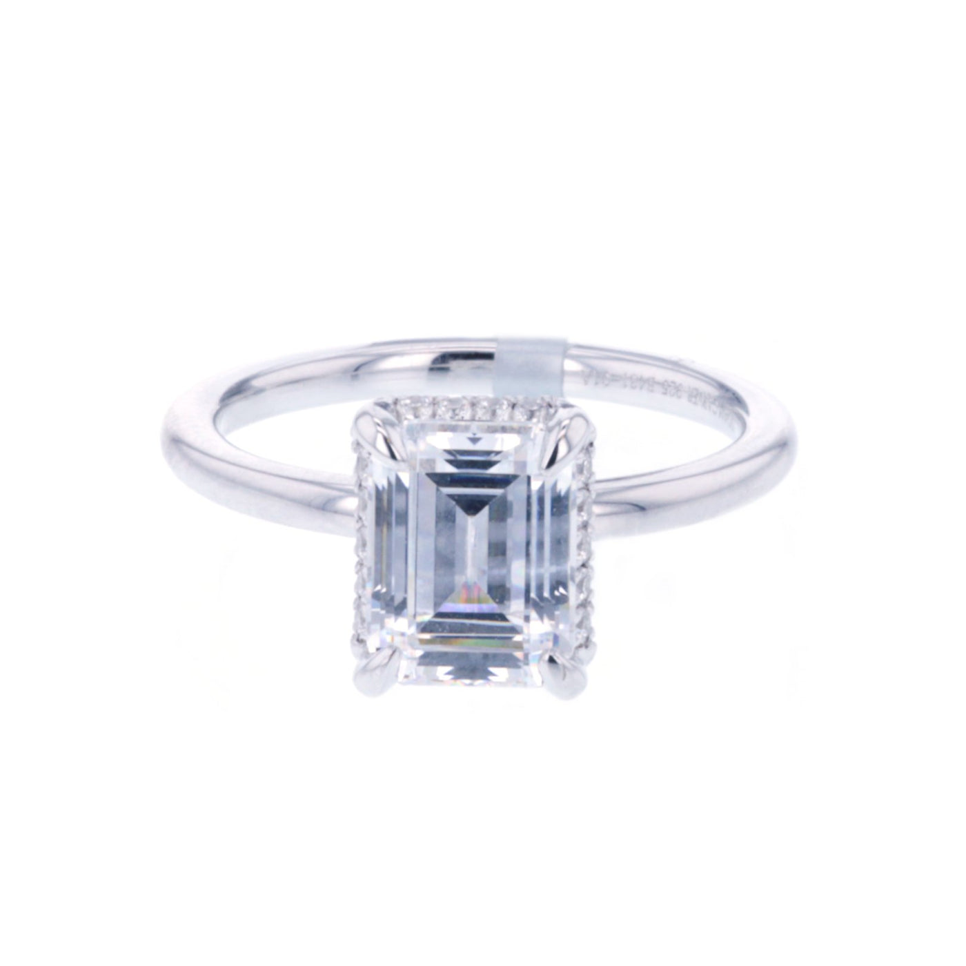0.11 ctw Diamond Hidden Halo Engagement Ring