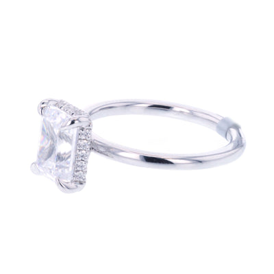 0.11 ctw Diamond Hidden Halo Engagement Ring