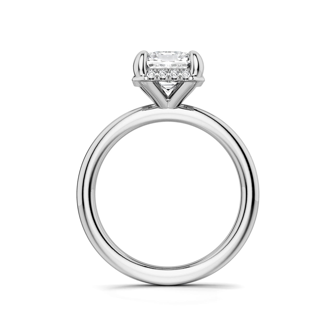 0.11 ctw Diamond Hidden Halo Engagement Ring