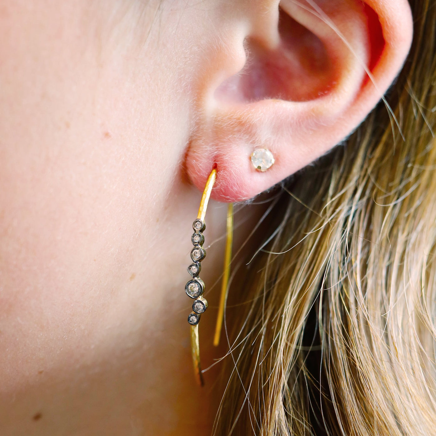 0.26 ctw Diamond Long Wire Earrings