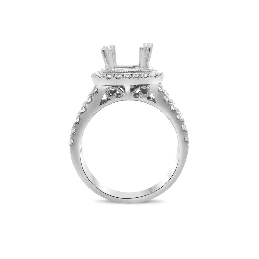 1.37 ctw Diamond Halo Engagement Ring