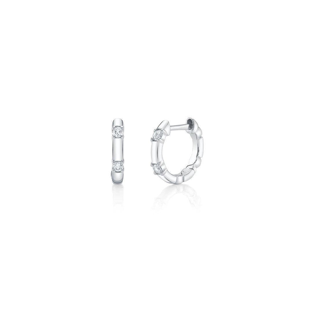 0.14 ctw Diamond Huggie Earrings