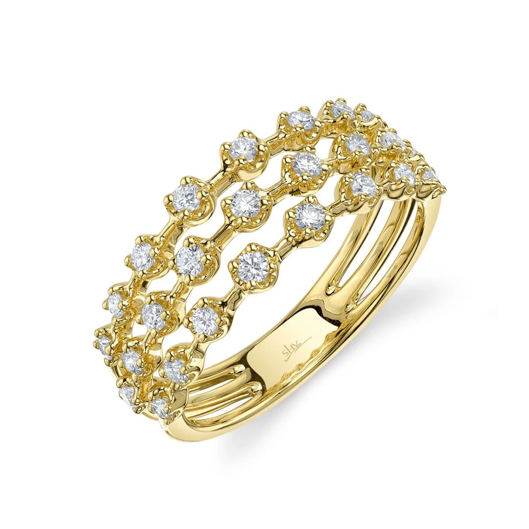 0.45 ctw Diamond 3-Row Band