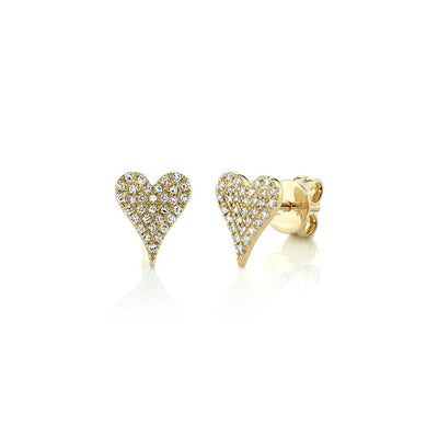 0.14 ctw Diamond Heart Earrings