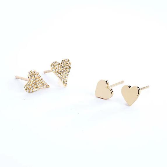 0.14 ctw Diamond Heart Earrings