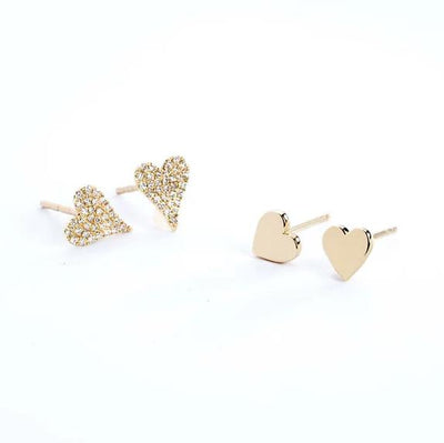 0.14 ctw Diamond Heart Earrings