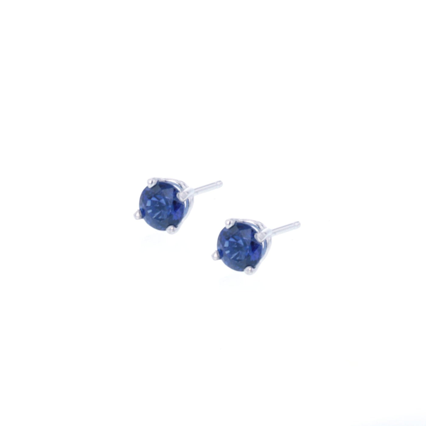 4.5MM Blue Sapphire Stud Earrings