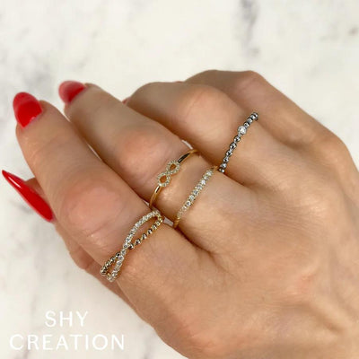 0.02 ctw Diamond Bead Band