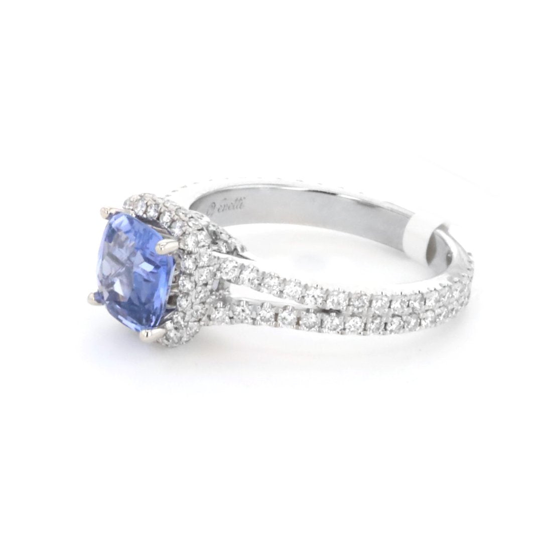 Blue Sapphire & Diamond Ring