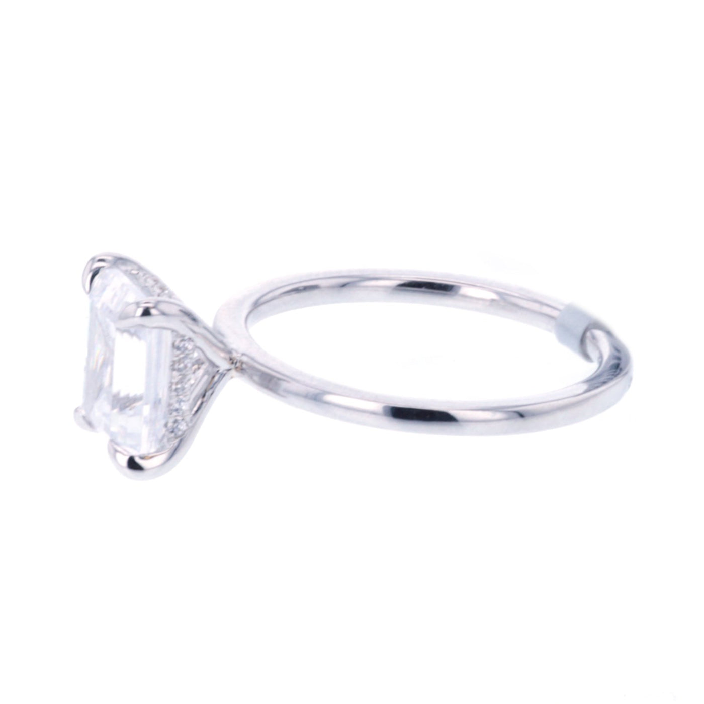0.05 ctw Diamond Hidden Halo Engagement Ring