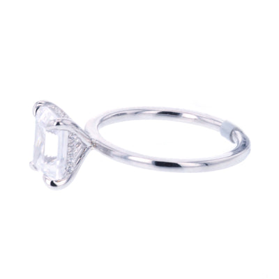 0.05 ctw Diamond Hidden Halo Engagement Ring